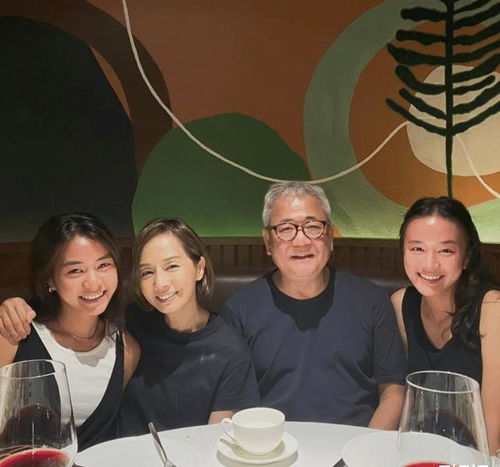 毛舜筠一家四口一起吃饭为女儿庆生母女三人样貌像饼印一样