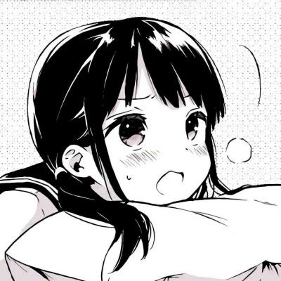 动漫头像女ins风黑白iu