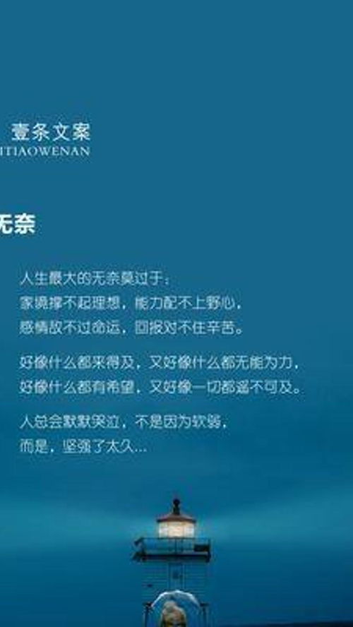 无奈感悟小众文案