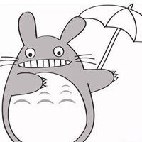 龙猫下雨打伞头像微信头像图片大全
