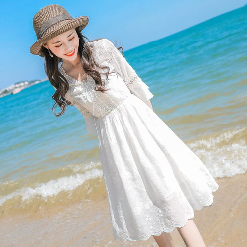 度假长裙沙滩裙女夏2020新款雪纺连衣裙海边裙
