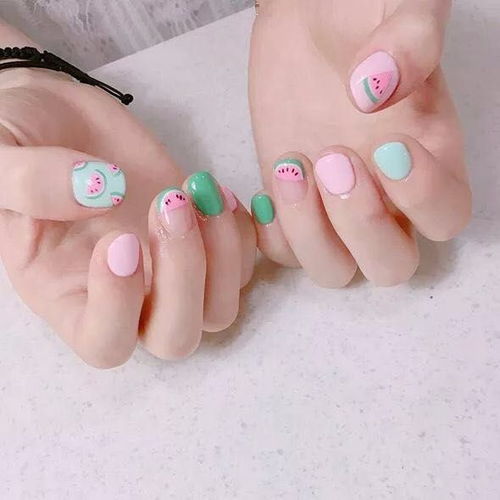 少女心爆棚的ins风美甲,美炸了